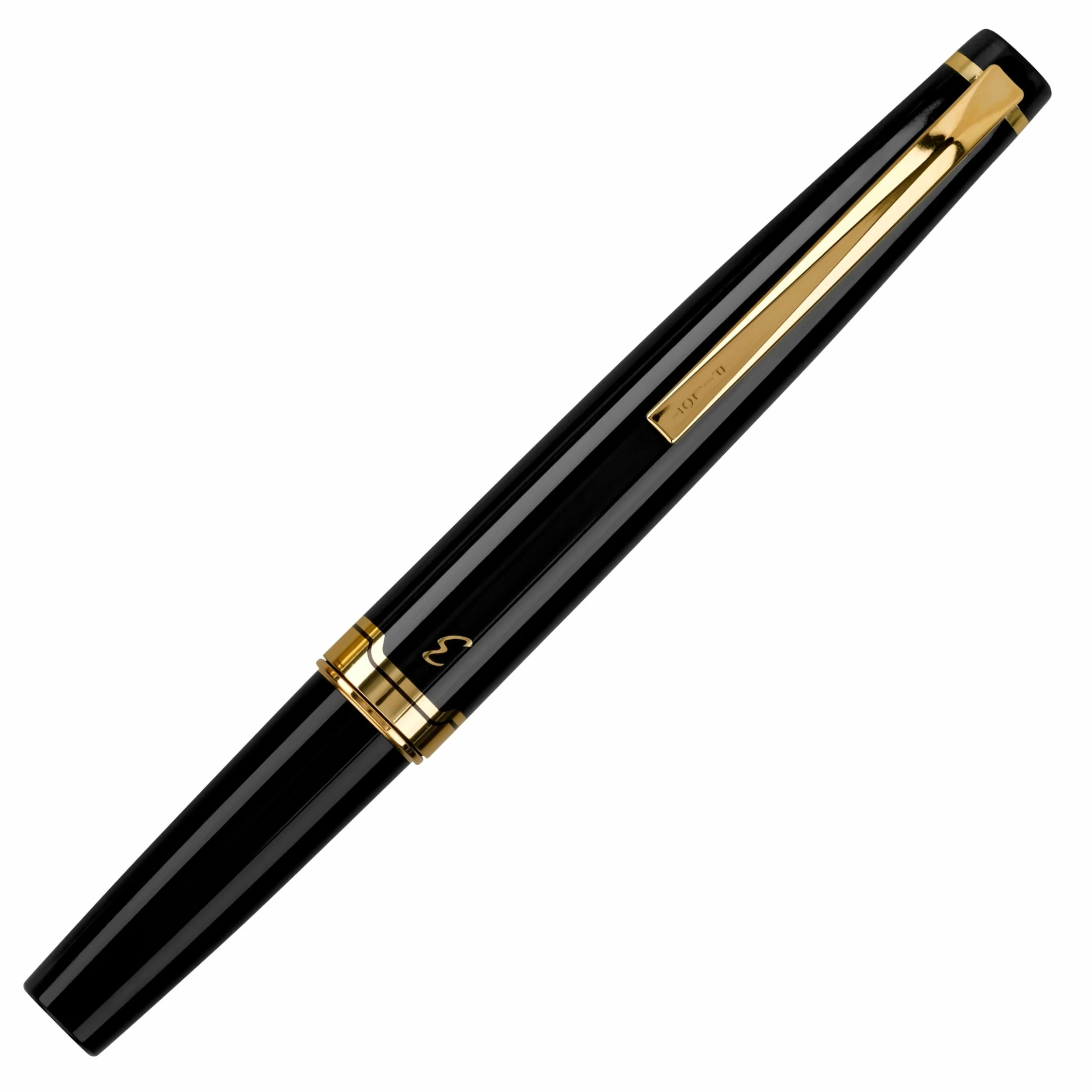 Pilot E95s Fountain Pen, Black Barrel & Gold Accents 2 Pilot E95s Fountain Pen, Black Barrel & Gold Accents - Image 2