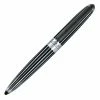 Diplomat Aero Black & Chrome Stripes Rollerball Pen