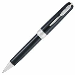 Pineider Full Metal Jacket Ballpoint Pen, Midnight Black