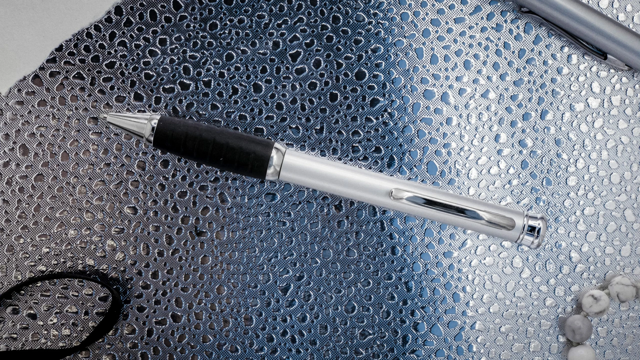 Pen Savings Executive Metal Ballpoint Pen, Silver & Black 2 Pen Savings Executive Metal Ballpoint Pen, Silver & Black - Image 2