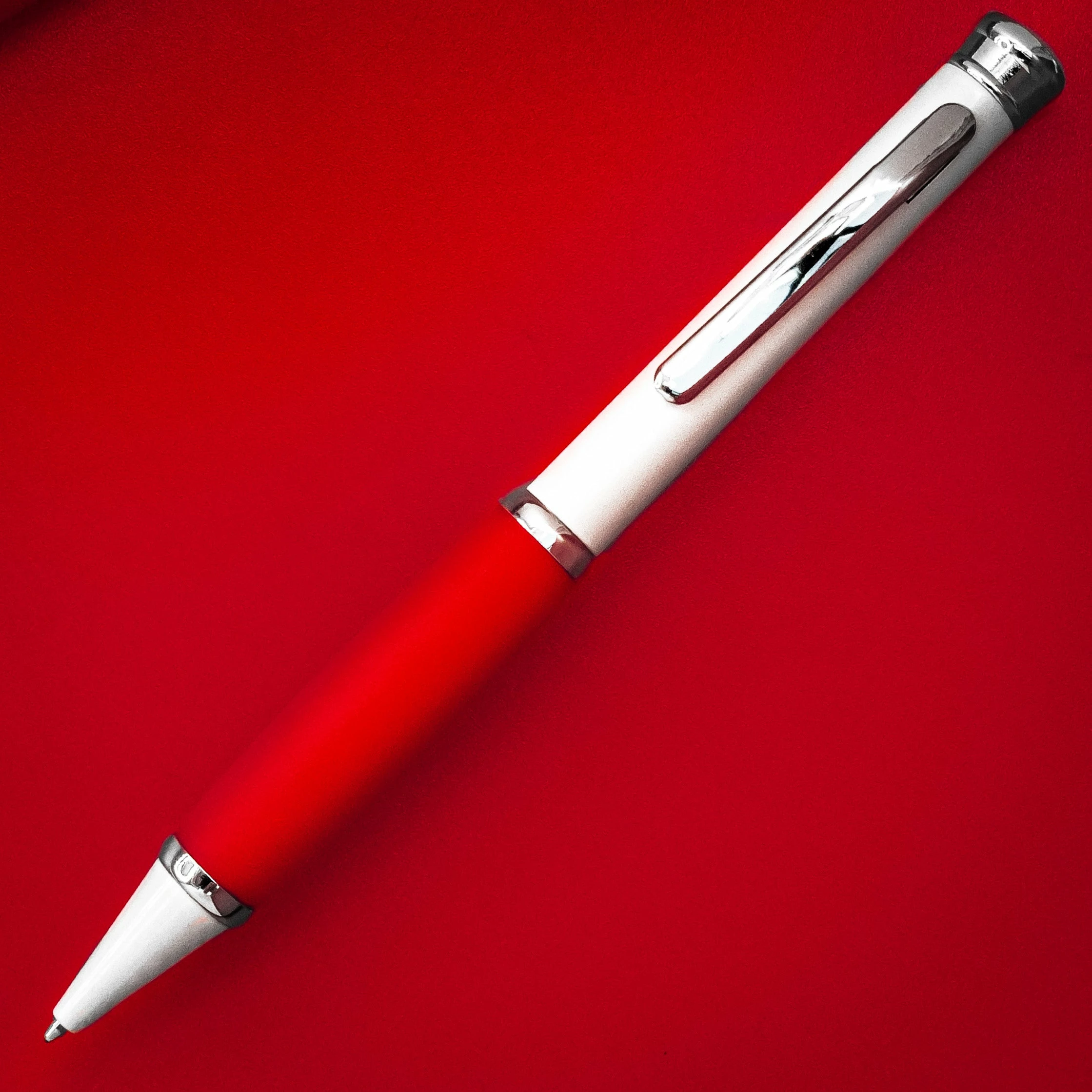 Pen Savings Executive Metal Ballpoint Pen, Pearl White & Red 1 Pen Savings Executive Metal Ballpoint Pen, Pearl White & Red