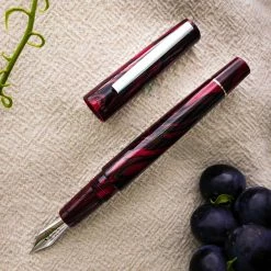 Tibaldi Infrangibile Special Edition Mauve Red Fountain Pen, Full Resin, Fine Point
