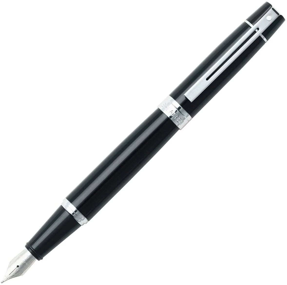Sheaffer 300 Glossy Black With Chrome Trim Fountain Pen, Medium 1 Sheaffer 300 Glossy Black With Chrome Trim Fountain Pen, Medium
