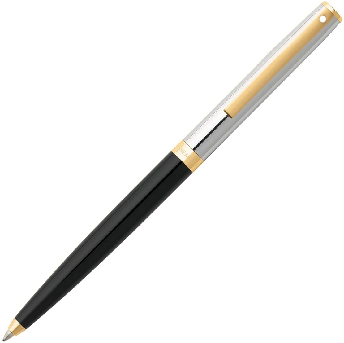 Sheaffer Sagaris Ballpoint Pen, Black, Chrome & Gold 1 Sheaffer Sagaris Ballpoint Pen, Black, Chrome & Gold
