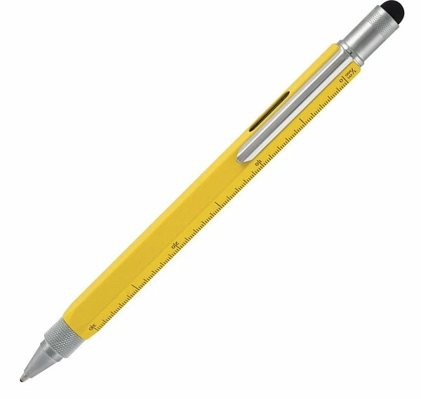 Monteverde 9 In 1 One Touch Tool Ballpoint Pen & Stylus, Yellow 1 Monteverde 9 In 1 One Touch Tool Ballpoint Pen & Stylus, Yellow