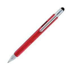 Monteverde 9 In 1 One Touch Tool Ballpoint Pen & Stylus, Red