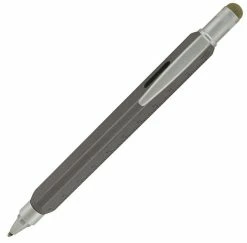 Monteverde Tool 60 Ballpoint Pen & Stylus, Platinum Grey