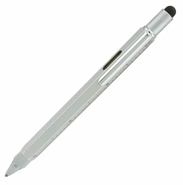 Monteverde 9 In 1 One Touch Tool Ballpoint Pen & Stylus, Silver 1 Monteverde 9 In 1 One Touch Tool Ballpoint Pen & Stylus, Silver