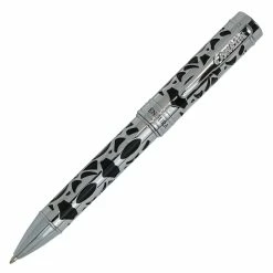 Conklin Endura Deco Crest Ballpoint Pen, Black & Chrome
