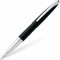 Cross® Cross ATX Fountain Pen, Basalt Black & Chrome, Fine Nib