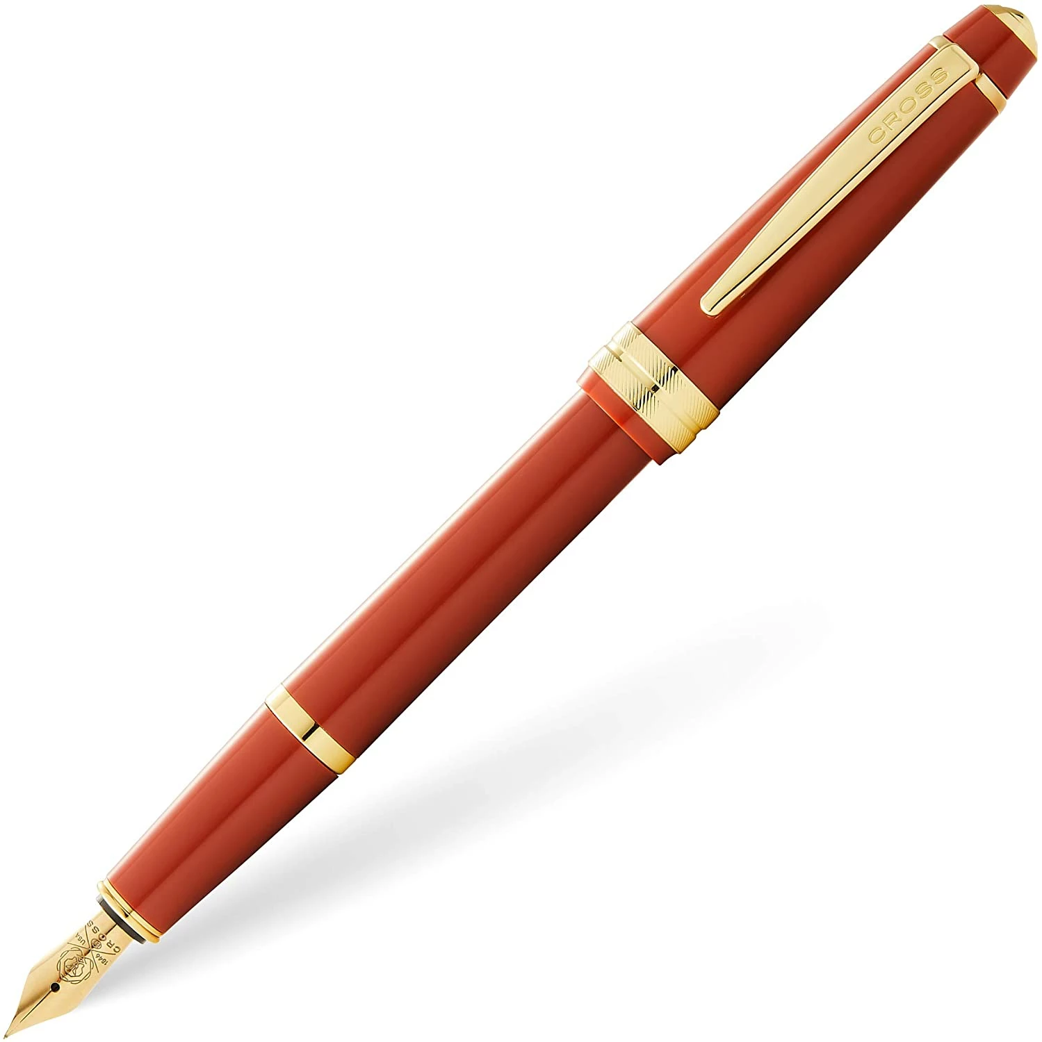 Cross® Cross Bailey Light Fountain Pen, Polished Amber & Gold 1 Cross® Cross Bailey Light Fountain Pen, Polished Amber & Gold