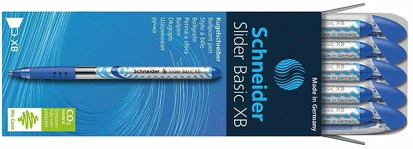 Schneider® Schneider Slider Basic XB Ballpoint Pens, 10 Pack, Blue, Extra Bold 1 Schneider® Schneider Slider Basic XB Ballpoint Pens, 10 Pack, Blue, Extra Bold