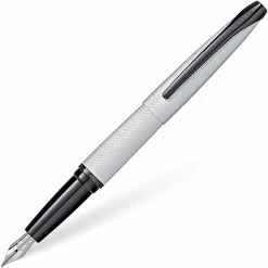 Cross® Cross ATX Fountain Pen, Brushed Chrome, Medium Nib
