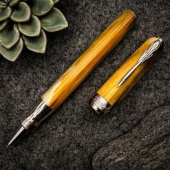 Pineider La Grande Bellezza Gemstone Rollerball Pen, Tigers Yellow -Sheaffer Shop APC 1329 scaled