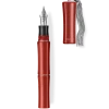 Tibaldi Bambo Lipstick Red Resin Fountain Pen, Sterling Silver Tassel, Fine Nib