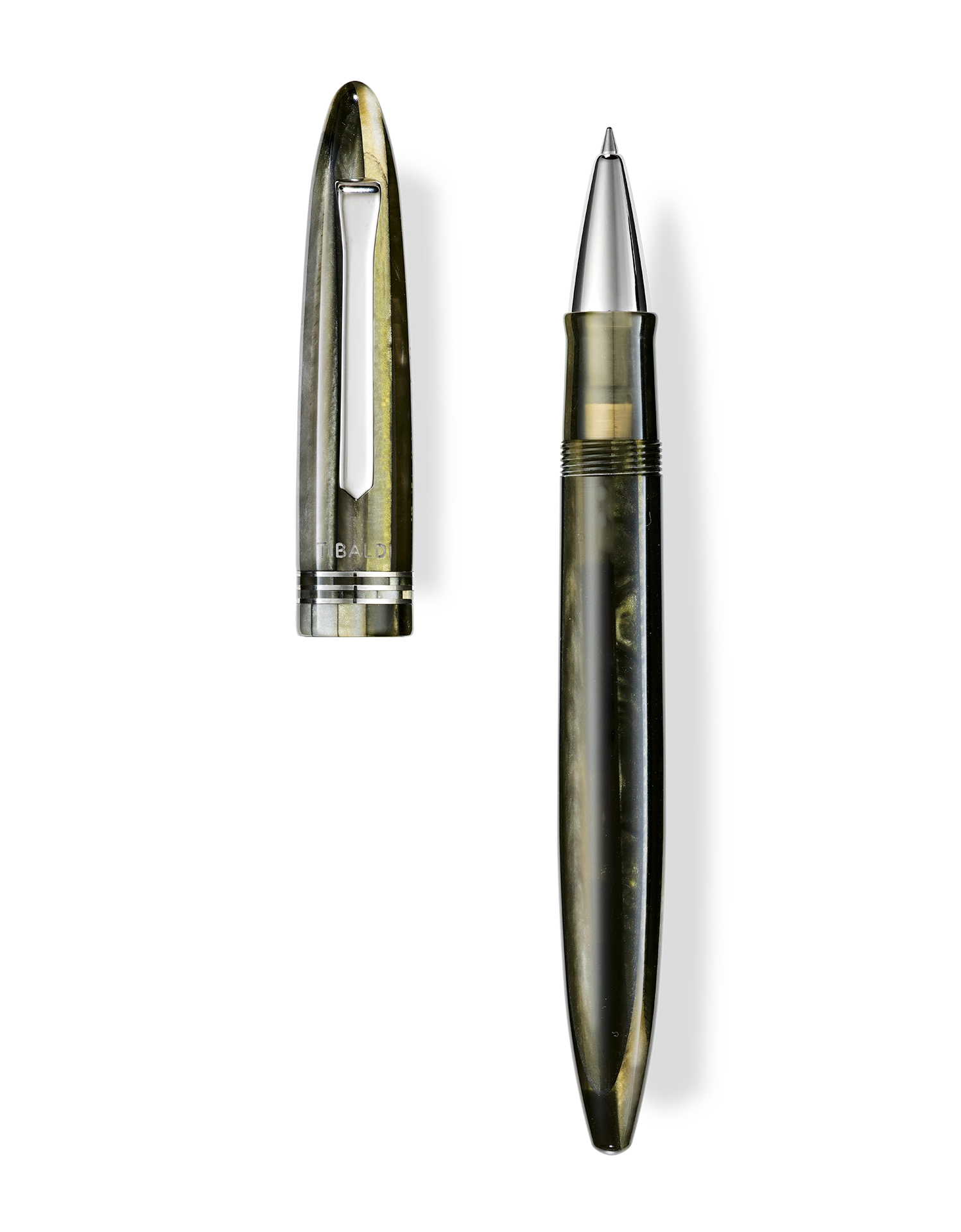 Tibaldi Bononia Martini Olive Resin Rollerball Pen 1 Tibaldi Bononia Martini Olive Resin Rollerball Pen