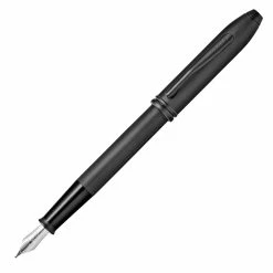 Cross® Cross Townsend Black Micro Knurl Fountain Pen, Medium Nib