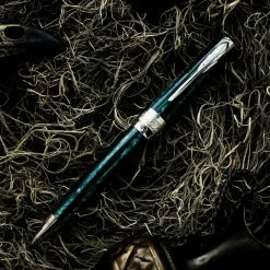Pineider Arco Desert Beetle Ballpoint Pen, Green & Black
