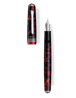 Tibaldi N60 Ruby Red Resin Fountain Pen, Palladium Trim, Broad Nib