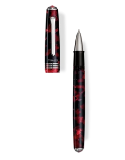 Tibaldi N60 Ruby Red Resin Rollerball Pen, Palladium Trim