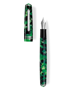 Tibaldi N60 Emerald Green Resin Fountain Pen, Palladium Trim, Medium Nib