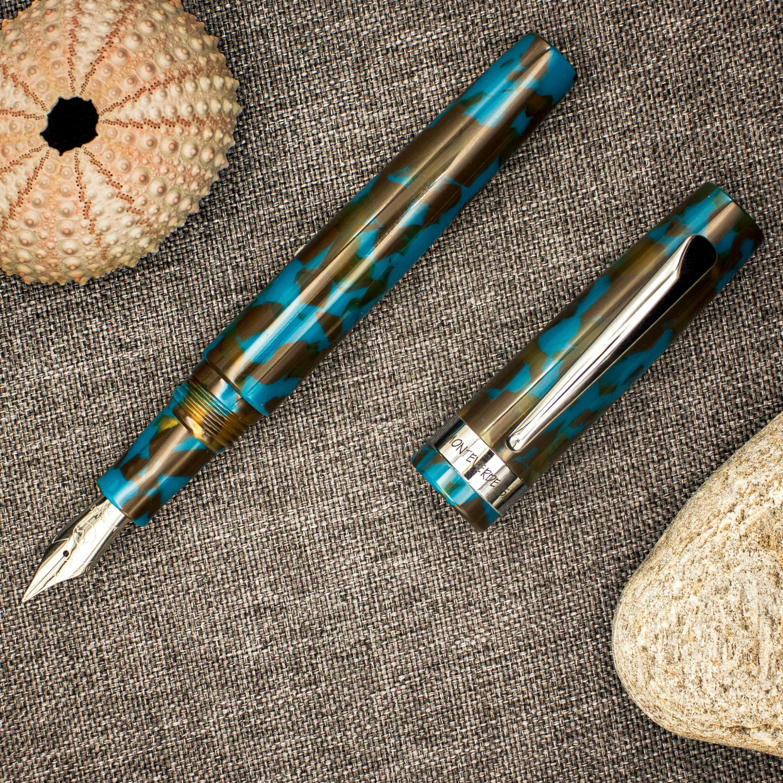 Monteverde Giant Sequoia Fountain Pen, Southwest Blue Brown 1 Monteverde Giant Sequoia Fountain Pen, Southwest Blue Brown