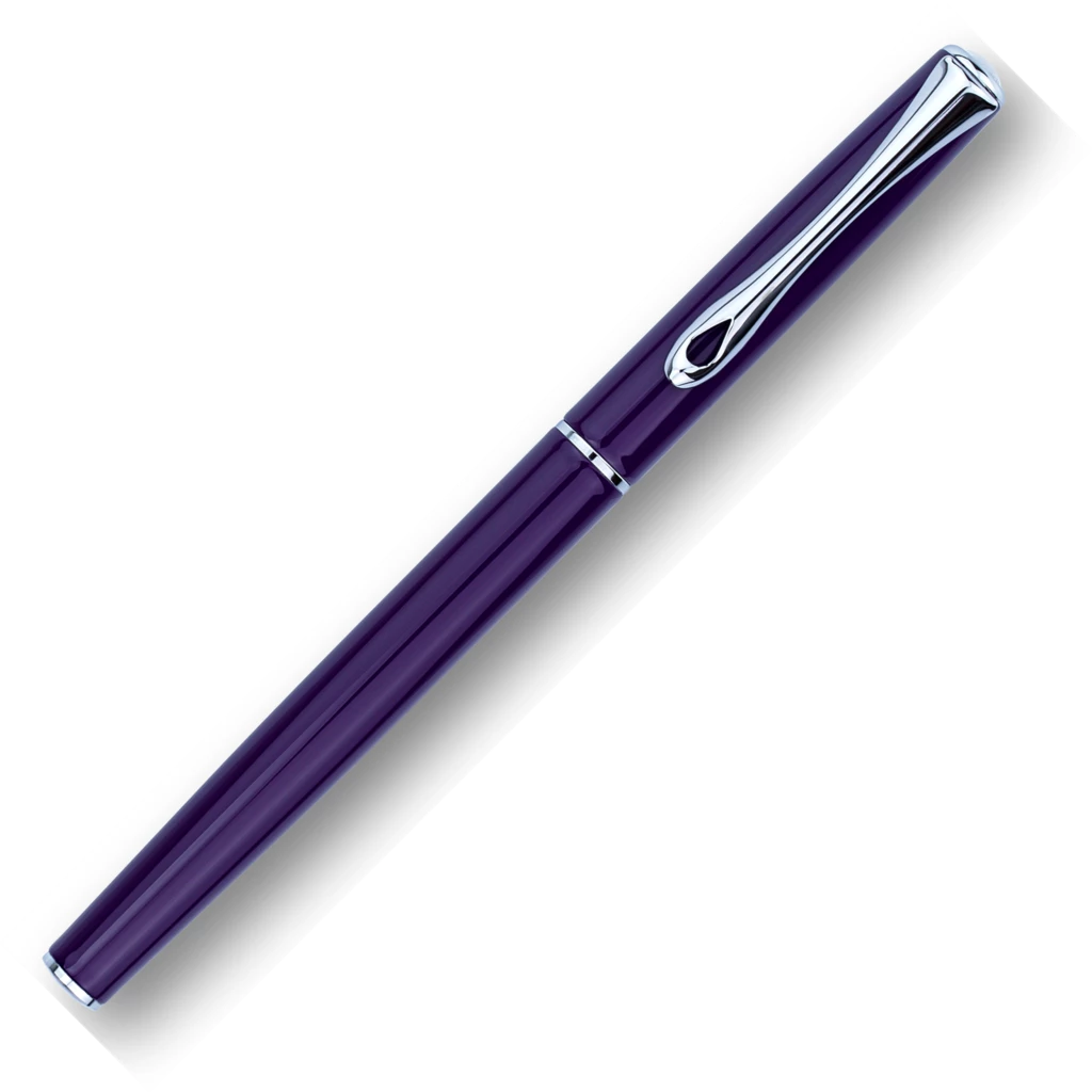Diplomat Traveller Fountain Pen, Deep Purple & Chrome 2 Diplomat Traveller Fountain Pen, Deep Purple & Chrome - Image 2