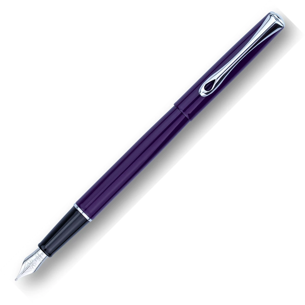 Diplomat Traveller Fountain Pen, Deep Purple & Chrome 1 Diplomat Traveller Fountain Pen, Deep Purple & Chrome