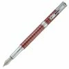 Monteverde Jewelria Executive Fountain Pen - Burgundy Grid - Medium Nib