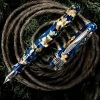 Stipula Limited Edition Etruria Faceted Fountian Pen, Champagne Blue