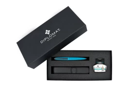Diplomat Aero Fountain Pen Gift Set, Turquoise