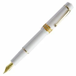 Maiora Mytho Dama Fountain Pen, Polished White & Gold