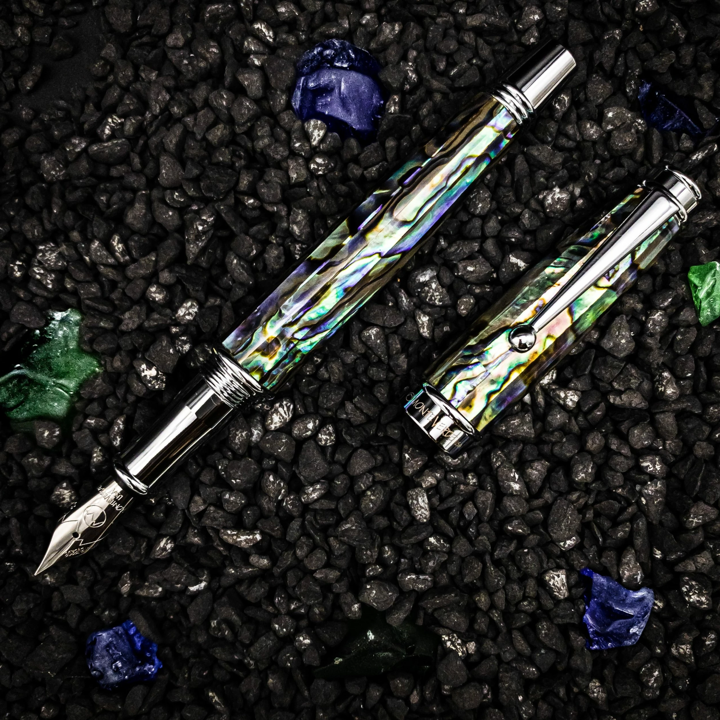 Monteverde Invincia Limited Edition Abalone Shell Fountain Pen, Chrome Trim 1 Monteverde Invincia Limited Edition Abalone Shell Fountain Pen, Chrome Trim