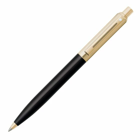 Sheaffer Sentinel Signature Ballpoint Pen, Black Fluted Gold Tone 1 Sheaffer Sentinel Signature Ballpoint Pen, Black Fluted Gold Tone