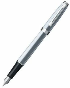 Sheaffer Prelude Fountain Pen - Brushed Chrome & Nickel Plate