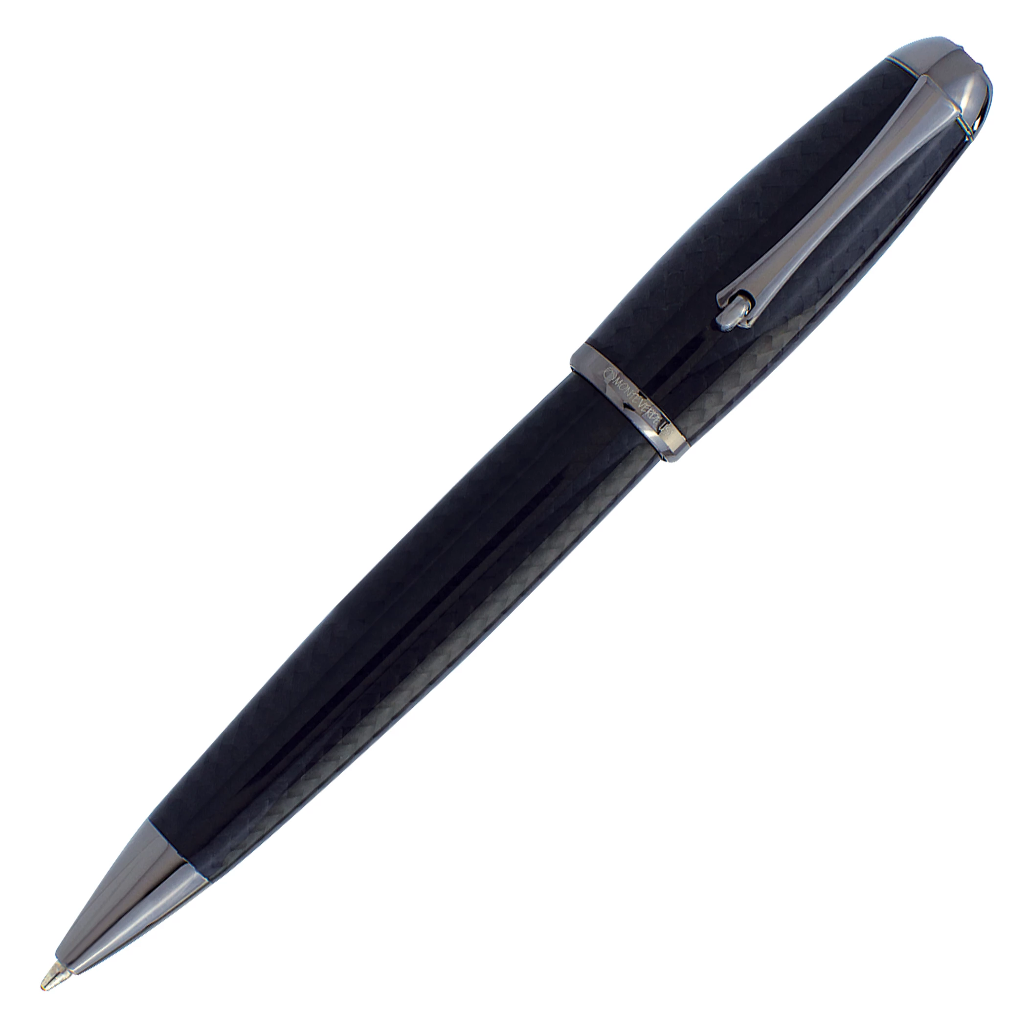 Monteverde Super Mega Carbon Fiber Ballpoint Pen, Gunmetal Trim 1 Monteverde Super Mega Carbon Fiber Ballpoint Pen, Gunmetal Trim