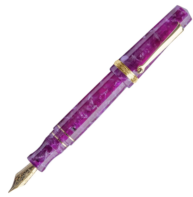 Maiora Aventus Fountain Pen, Deep Purple & Gold 1 Maiora Aventus Fountain Pen, Deep Purple & Gold