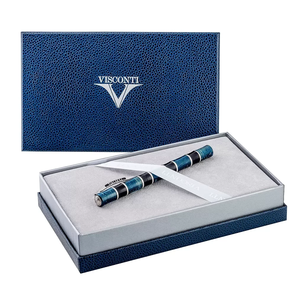 Visconti Limited Edition Asia Bamboo Fountain Pen, Blue 5 Visconti Limited Edition Asia Bamboo Fountain Pen, Blue - Image 5