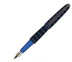 Diplomat Elox Ring Black/Blue Fountain Pen, 14kt Gold