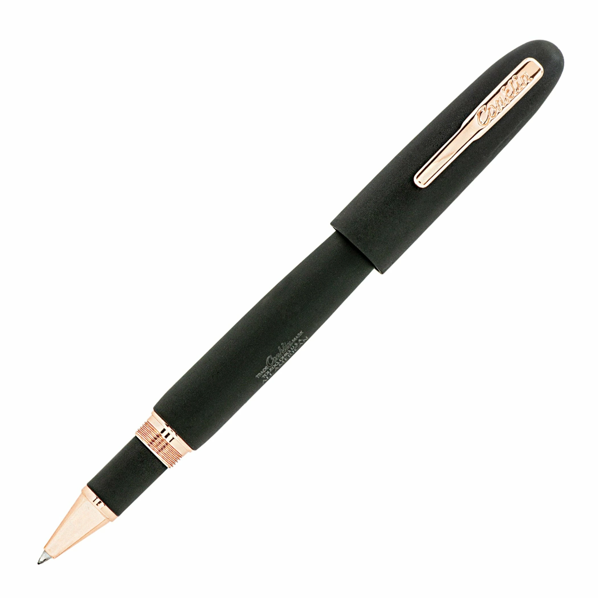 Conklin All American Limited Edition Rollerball Pen, Matte Black & Rose Gold 1 Conklin All American Limited Edition Rollerball Pen, Matte Black & Rose Gold
