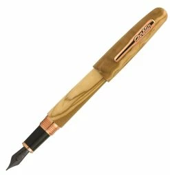 Conklin All American Limited Edition Olive Wood Fountain Pen, Rose Gold Trim 5 Conklin All American Limited Edition Olive Wood Fountain Pen, Rose Gold Trim -Sheaffer Shop gold1