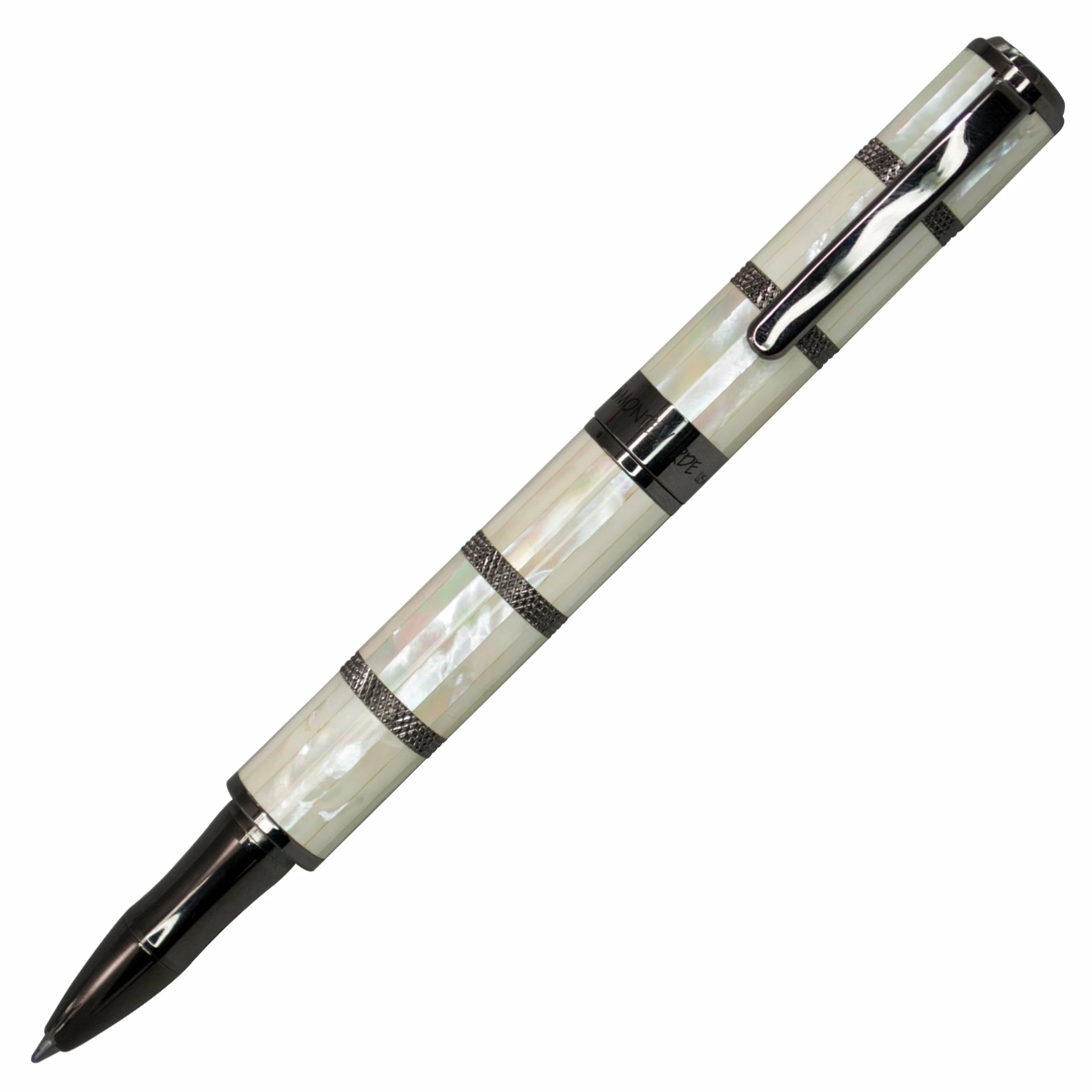 Monteverde Regatta Mother Of Pearl Rollerball Pen, Gunmetal Trim 1 Monteverde Regatta Mother Of Pearl Rollerball Pen, Gunmetal Trim