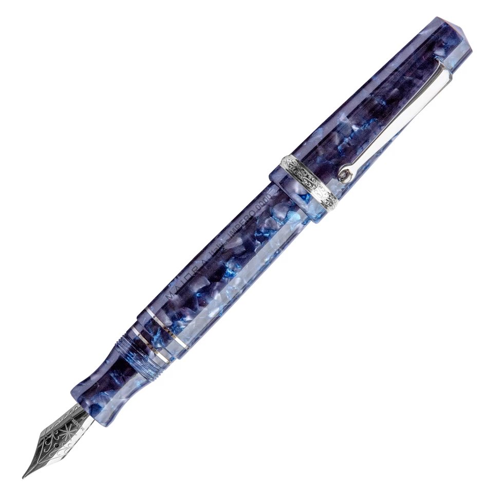 Maiora Aventus Impero Fountain Pen, Blue & Palladium 1 Maiora Aventus Impero Fountain Pen, Blue & Palladium