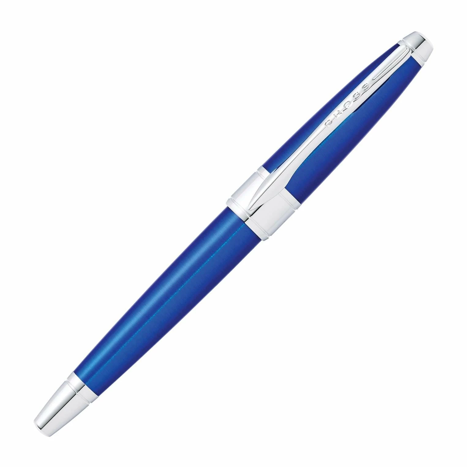 Cross® Cross Apogee Rollerball Pen, Blue Lacquer & Chrome 2 Cross® Cross Apogee Rollerball Pen, Blue Lacquer & Chrome - Image 2