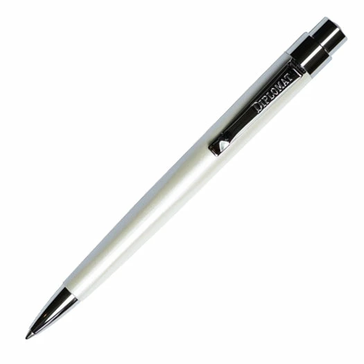Diplomat Magnum Soft Touch Ballpoint Pen, Pearl White 1 Diplomat Magnum Soft Touch Ballpoint Pen, Pearl White