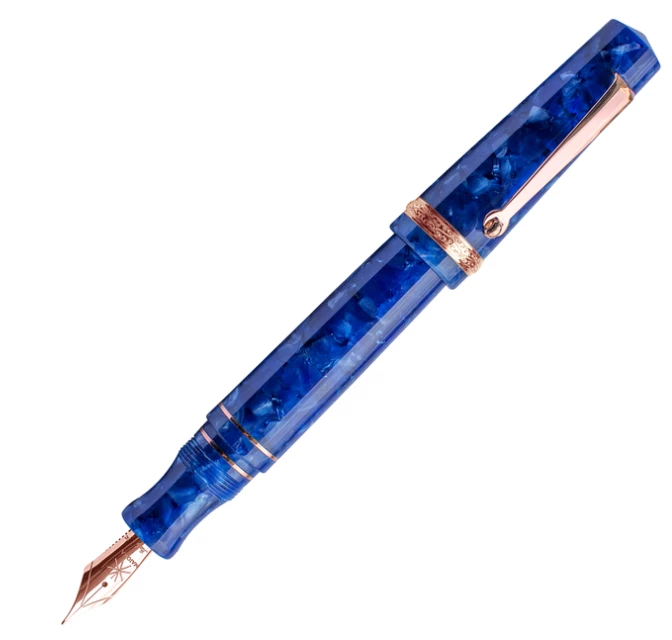Maiora Aventus Sinis Fountain Pen, Blue & Rosegold 1 Maiora Aventus Sinis Fountain Pen, Blue & Rosegold