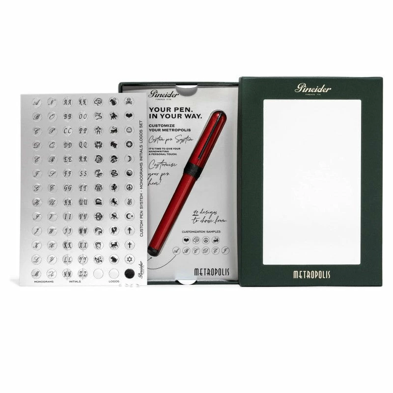 Pineider Metropolis Rollerball Pen, Red 2 Pineider Metropolis Rollerball Pen, Red - Image 2