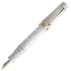 Maiora Aventus Perla Fountain Pen, Pearl White & Gold