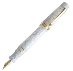 Maiora Aventus Perla Fountain Pen, Pearl White & Gold