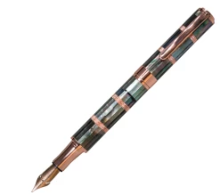 Monteverde Regatta Black Mother Of Pearl Fountain Pen, Rosegold Trim